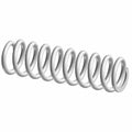 Black heavy-duty coil spring with consistent round wire thickness and tight, even coils.