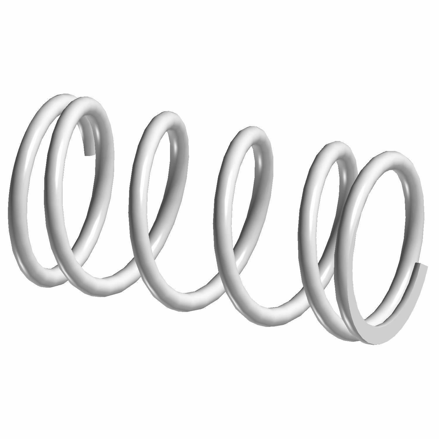 Silver metallic coil clutch spring with a robust cylindrical shape and smooth finish.