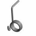 Metal coil spring rod with bent ends designed for tailgate support.