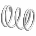 White coiled metal rear spring for Polaris offroad vehicle suspension system.