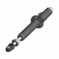 Black and silver front piggyback shock absorber for Polaris RZR with mounting eyelets.