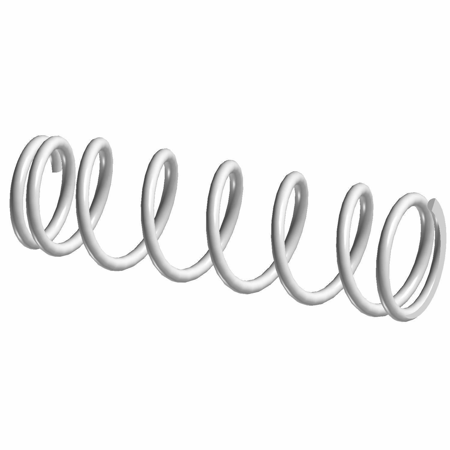 Black coil spring with even spacing, designed for rear suspension use on Polaris Ranger UTVs.