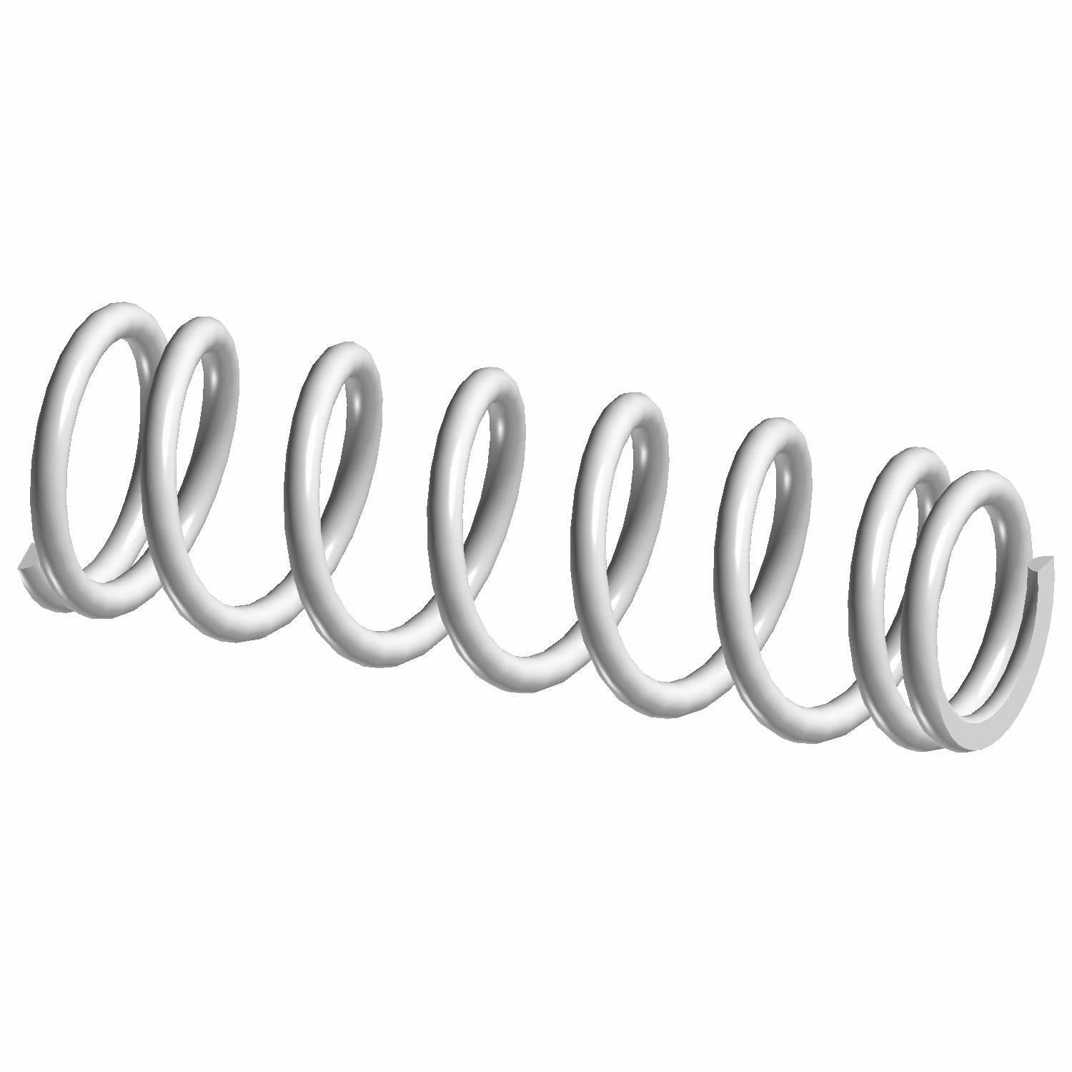 Silver coil rear suspension spring designed for Polaris Ranger UTV, sturdy metal construction.