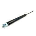 Black metal shock absorber with silver mounting brackets for Polaris dump box.