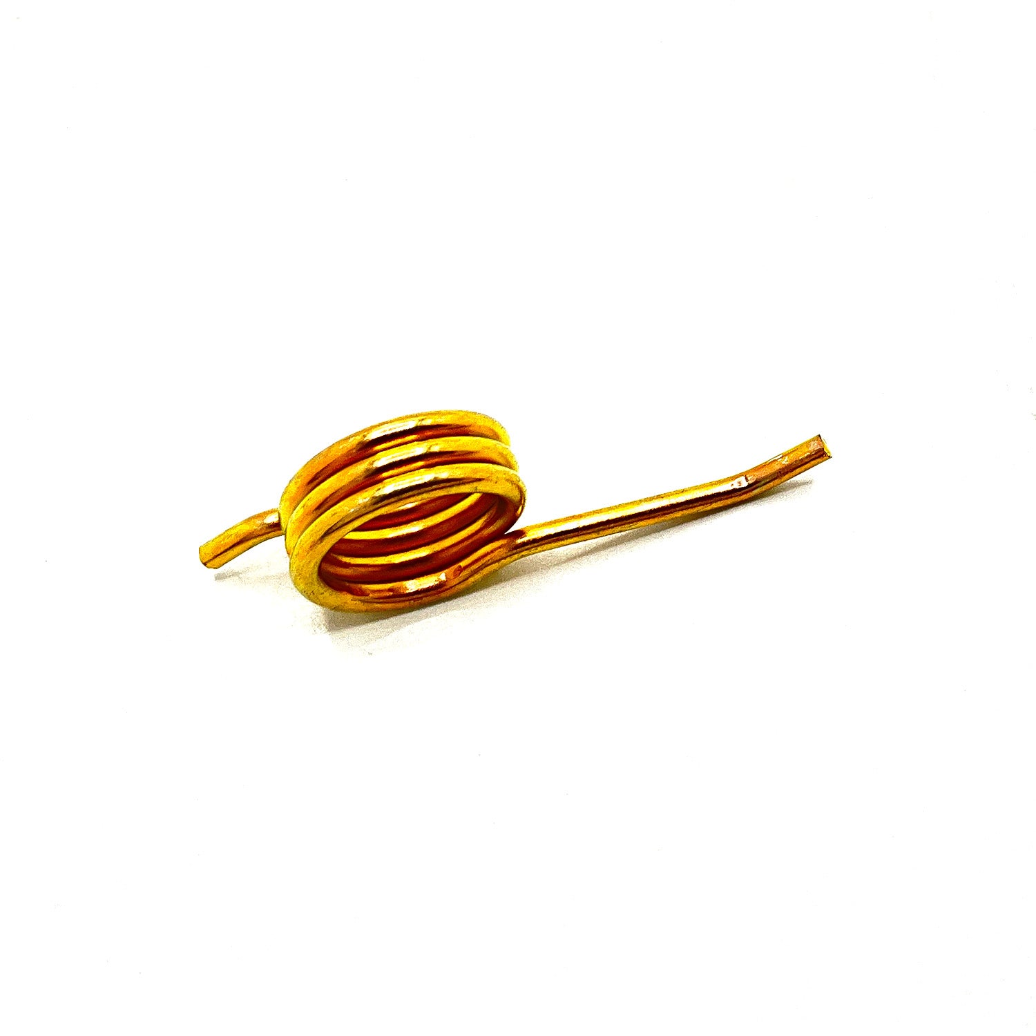 Copper-colored coiled spring tailgate latch with extended straight end for Polaris UTVs.