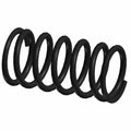Black coiled shock spring with thick metal wire and uniform spacing.