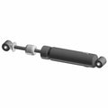 Black cylindrical rear shock absorber for Polaris ATV with metal mounting points and rubber bushings.
