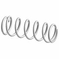 Silver coil shock spring with evenly spaced thick metal loops.