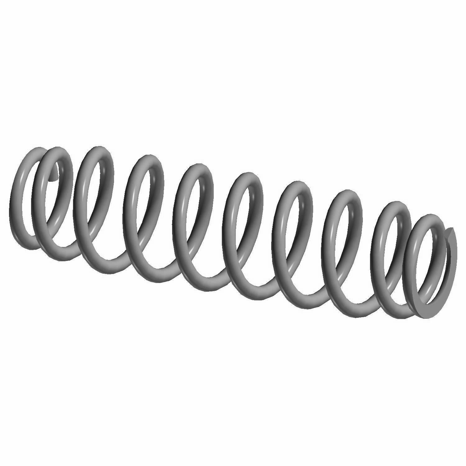 Stealth gray coil shock spring with sturdy cylindrical shape and evenly spaced coils.