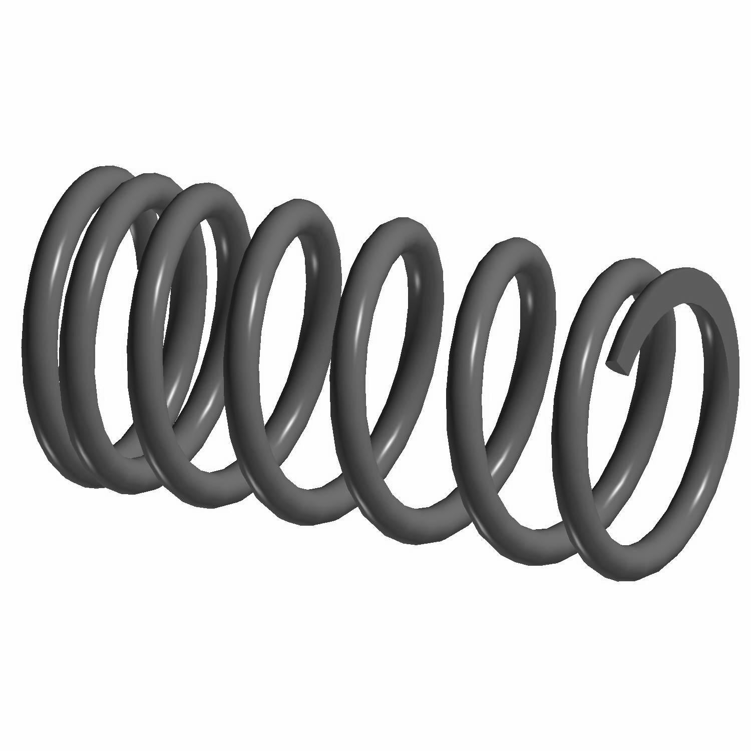 Matte black heavy-duty coil shock spring with a 3.75-inch inner diameter and 300-pound rating.