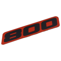 Red and black hood decal with bold "800" numbering in block style.