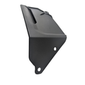 Black textured plastic RH deflector panel with mounting holes, angled design for Can-Am vehicles.