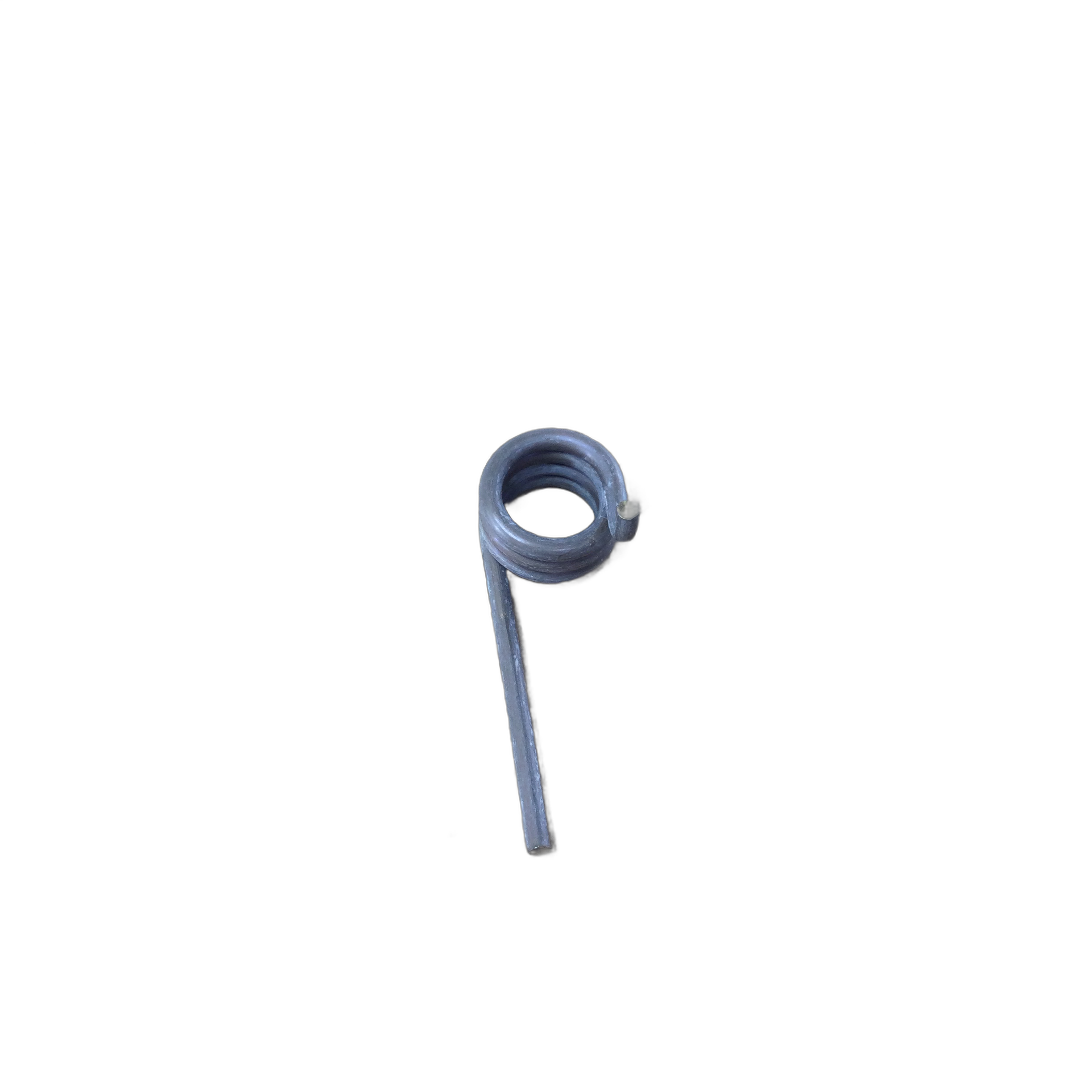 A Can-Am Spring, featuring a small metal coil with one straight end, stands vertically on a plain white background—perfect for repairs or upgrades with genuine OEM Can-Am parts.