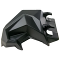 Black angular plastic air intake cover with mounting clips for Can-Am Maverick X3 models.