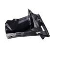 Black molded plastic RH front mud guard with angular design and mounting points for Can-Am Commander SXS.