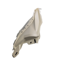 Beige satin-finish rear fender for Can-Am Maverick, sculpted with mounting holes and angular contours.