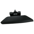 Matte black exterior right door handle with smooth ergonomic design and mounting clip.