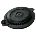 Black round front pulley cable with gear teeth and central metal bearing for offroad vehicles.