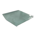 Clear tinted roll-down glass panel with rounded corners for Can-Am UTV cabins.