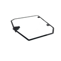 Clear rectangular window panel with black mounting frame and corner clips designed for Can-Am UTVs.