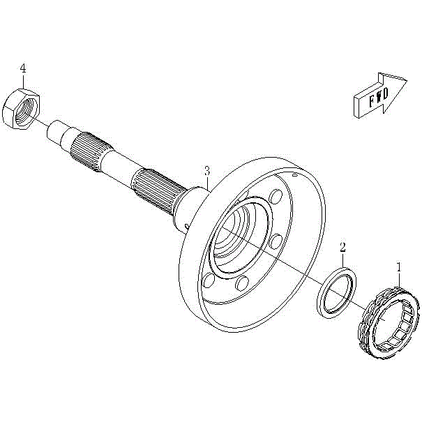 An Image of a Genuine CFMOTO Parts Schematic Diagram showing the schematic - WET CLUTCH HOUSING - 2015 CFMOTO ZFORCE 600