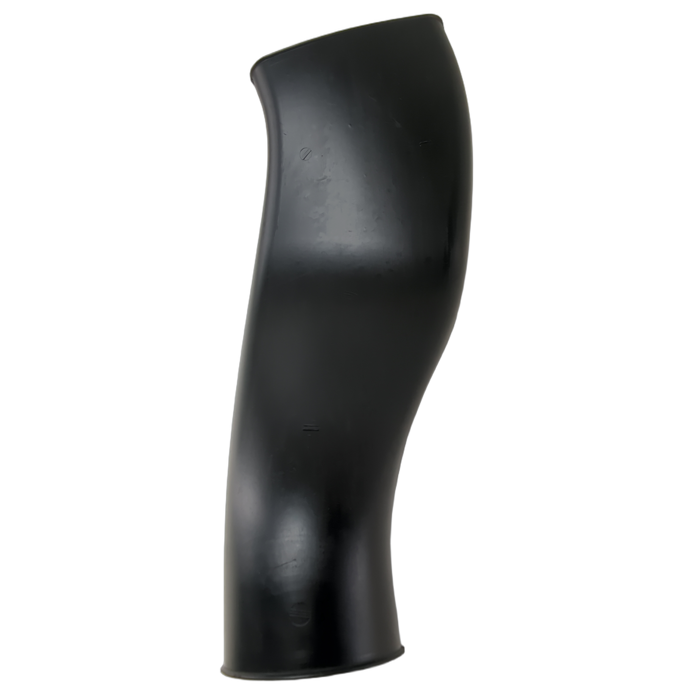 Black curved plastic air intake tube with smooth matte finish for Can-Am vehicles.