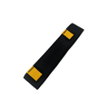 Black fabric handle grip with yellow Velcro straps on both ends for secure attachment.
