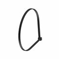 Black nylon 14-inch cable tie with rectangular locking head.