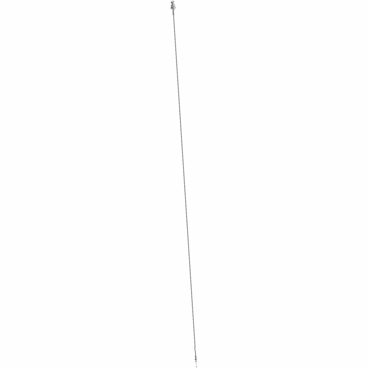 Long thin metal choke cable with flexible wire and small connectors on each end for Polaris UTVs.