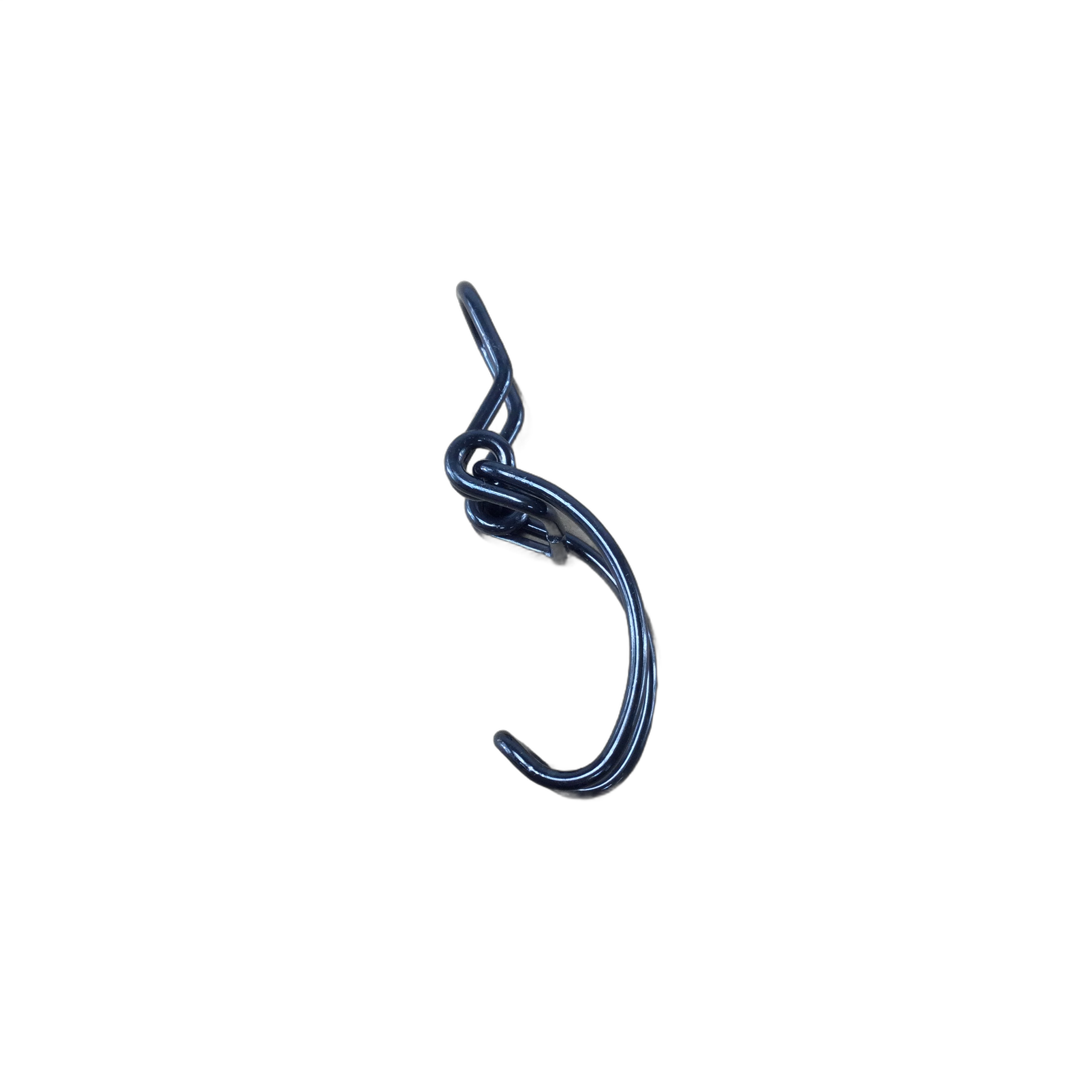 The Airbox Clip by Polaris, a single dark metal S-hook with a safety latch, is shown against a plain white background and is ideal for use as an airbox clip or with other Polaris UTV accessories.