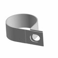 Gray metal vinyl clamp with 1-inch inner diameter and a single mounting hole.