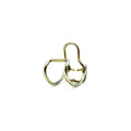 Small metal Airbox Clip with a gold tone finish and dual hook design.