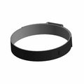 Black plastic Oetiker clamp with locking mechanism and smooth, rounded band design.