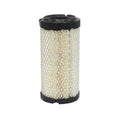 Cylindrical off-road air filter with white mesh and black plastic end caps.