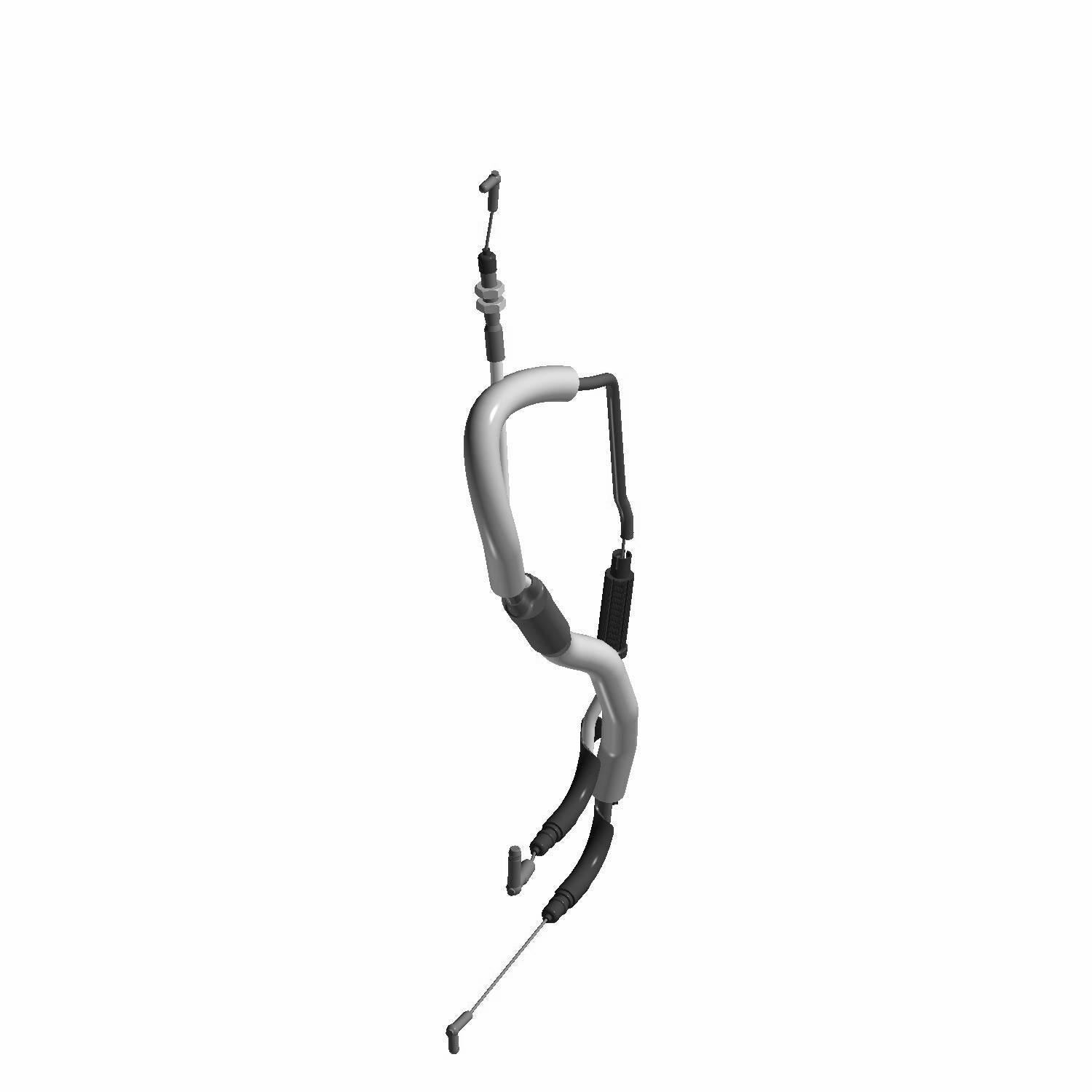 Gray and black flexible front door cable with connectors for Polaris offroad vehicles.