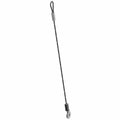 Black 8mm tailgate cable with looped end and metal attachment fitting.
