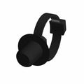 Black plastic tree clip with a 9.7-10.0 mm hole and circular base for secure fastening.