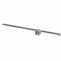 Black nylon zip tie with integrated side clip for secure fastening and adjustable tightness.
