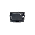 Black rectangular plastic dash box latch with a rounded top edge and a small circular metal detail.
