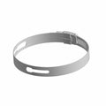Silver metal slotted hose clamp with adjustable screw mechanism, fits 84-96 mm diameter hoses.