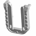Gray U-shaped Polaris Slide Clip with textured vertical sides and mounting slots.