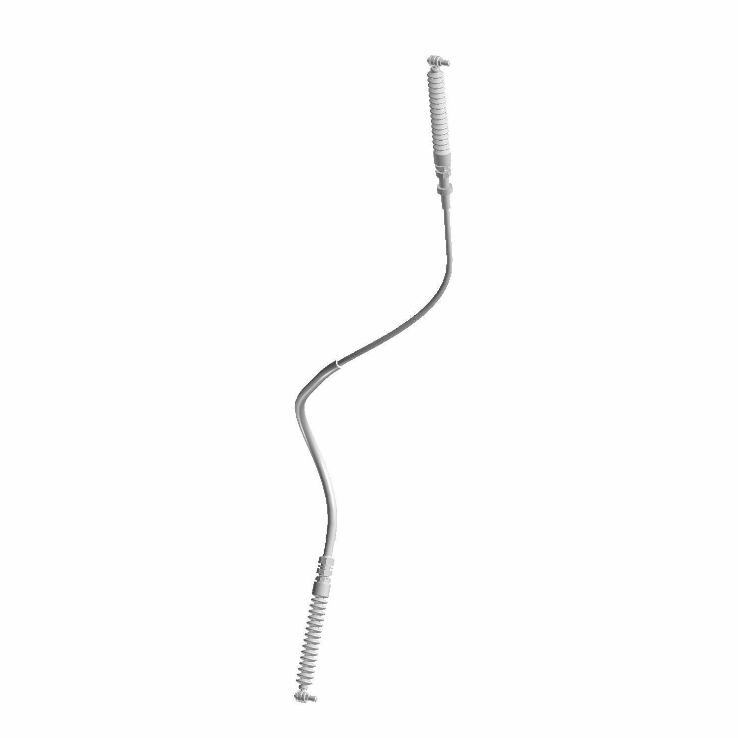 Black heat-resistant sleeve cable with flexible coil sections on both ends and smooth middle section.