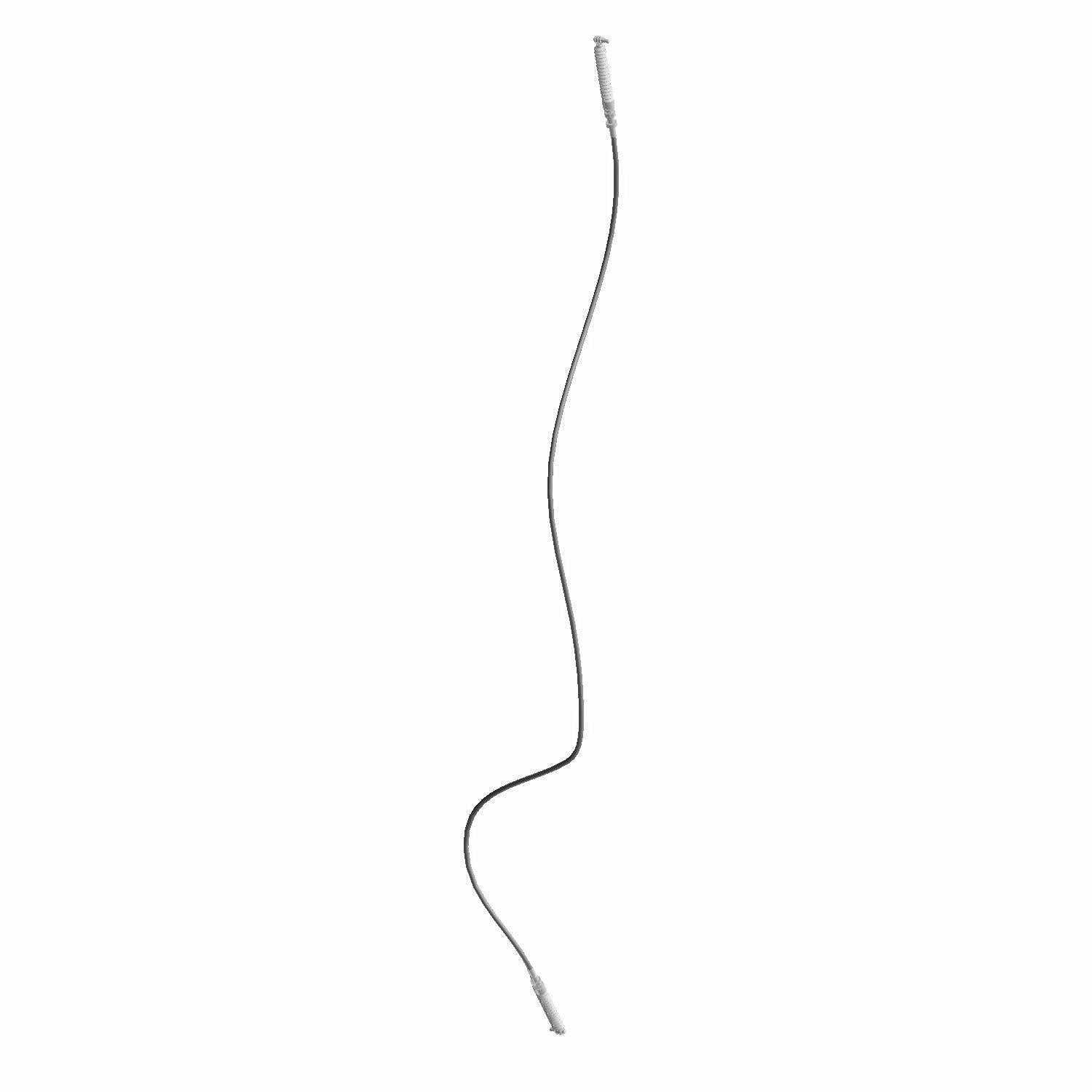 Black flexible shift cable with metal connectors on both ends for offroad vehicles.