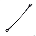 The Cable Retaining by Can-Am is a black cable featuring a looped metal eyelet on one end and a metal clip on the other, shown on a white background. It's ideal as a replacement for select OEM Can-Am UTV parts.