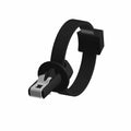 Black plastic clip with a 50mm diameter band and a rectangular locking tab.