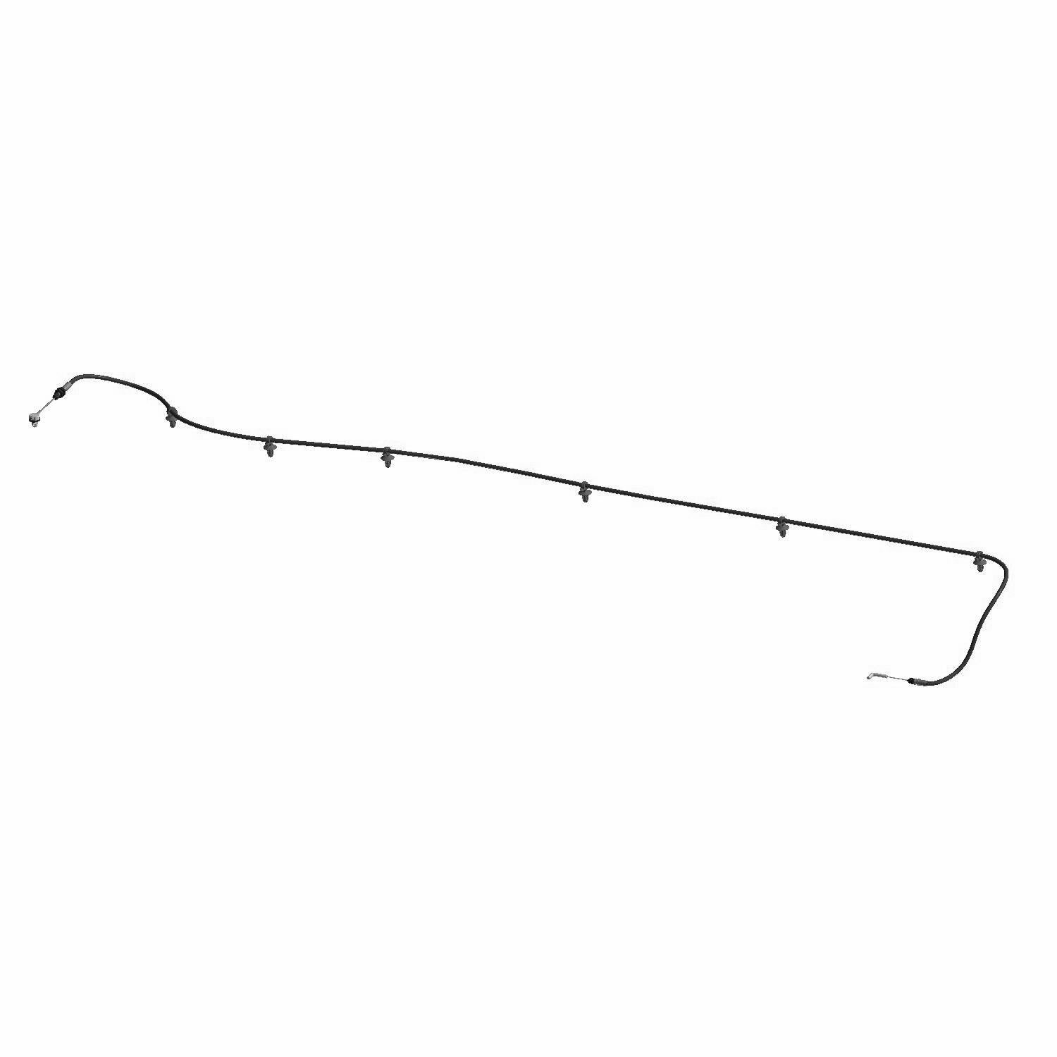 Long black manual tilt cable with connectors on both ends, designed for Polaris UTVs.