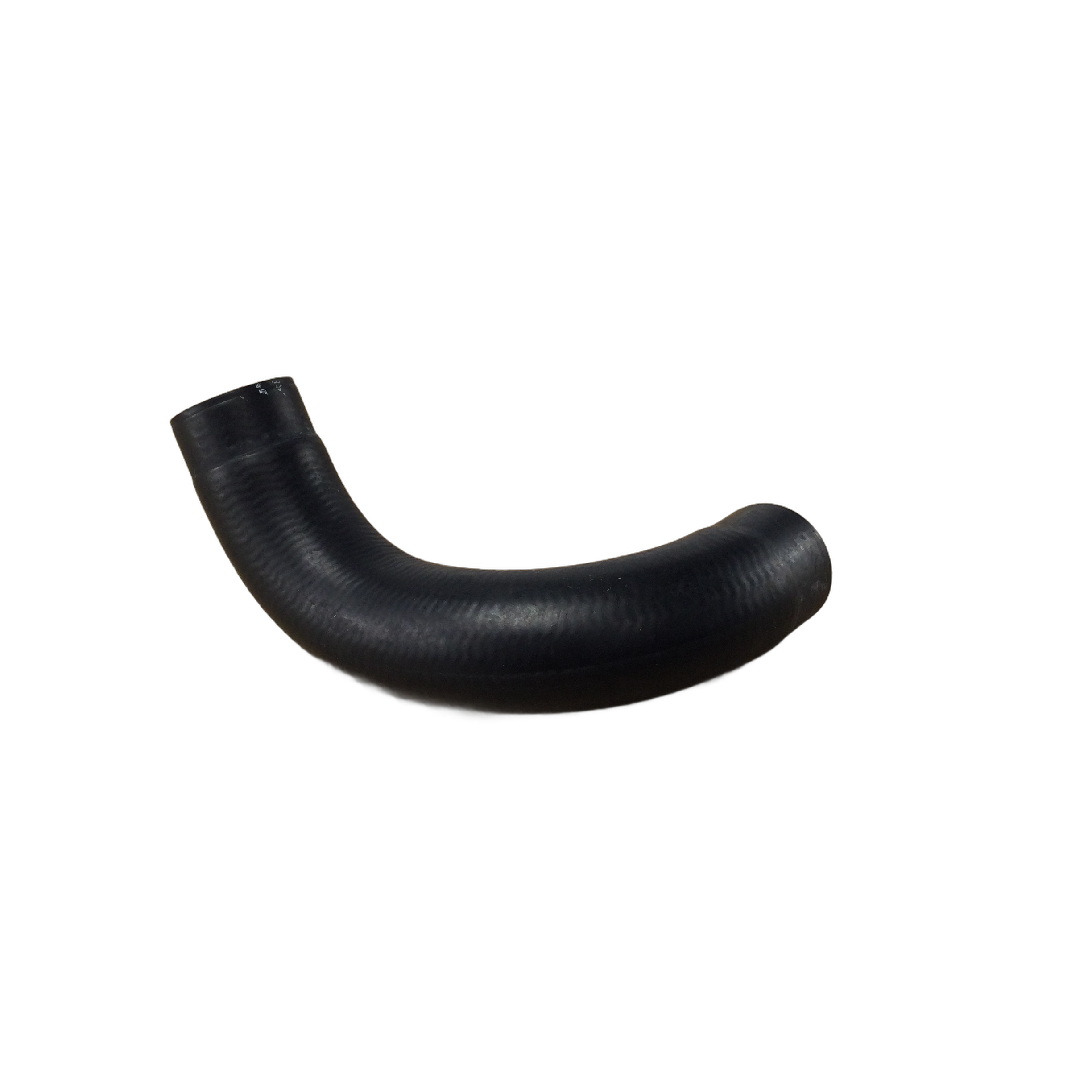 The Engine Outlet Hose by Can-Am, a black curved rubber hose, is displayed on a plain white background—perfect for anyone needing reliable Can-Am UTV parts.