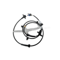 Black rear suspension wiring harness assembly with multiple connectors and molded plastic clips.
