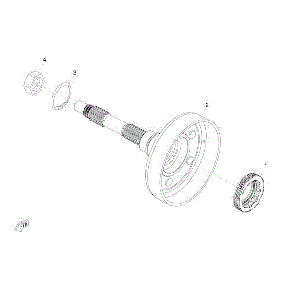 An Image of a Genuine CFMOTO Parts Schematic Diagram showing the schematic - CLUTCH HOUSING ASSY - 2016 CFMOTO UFORCE 800
