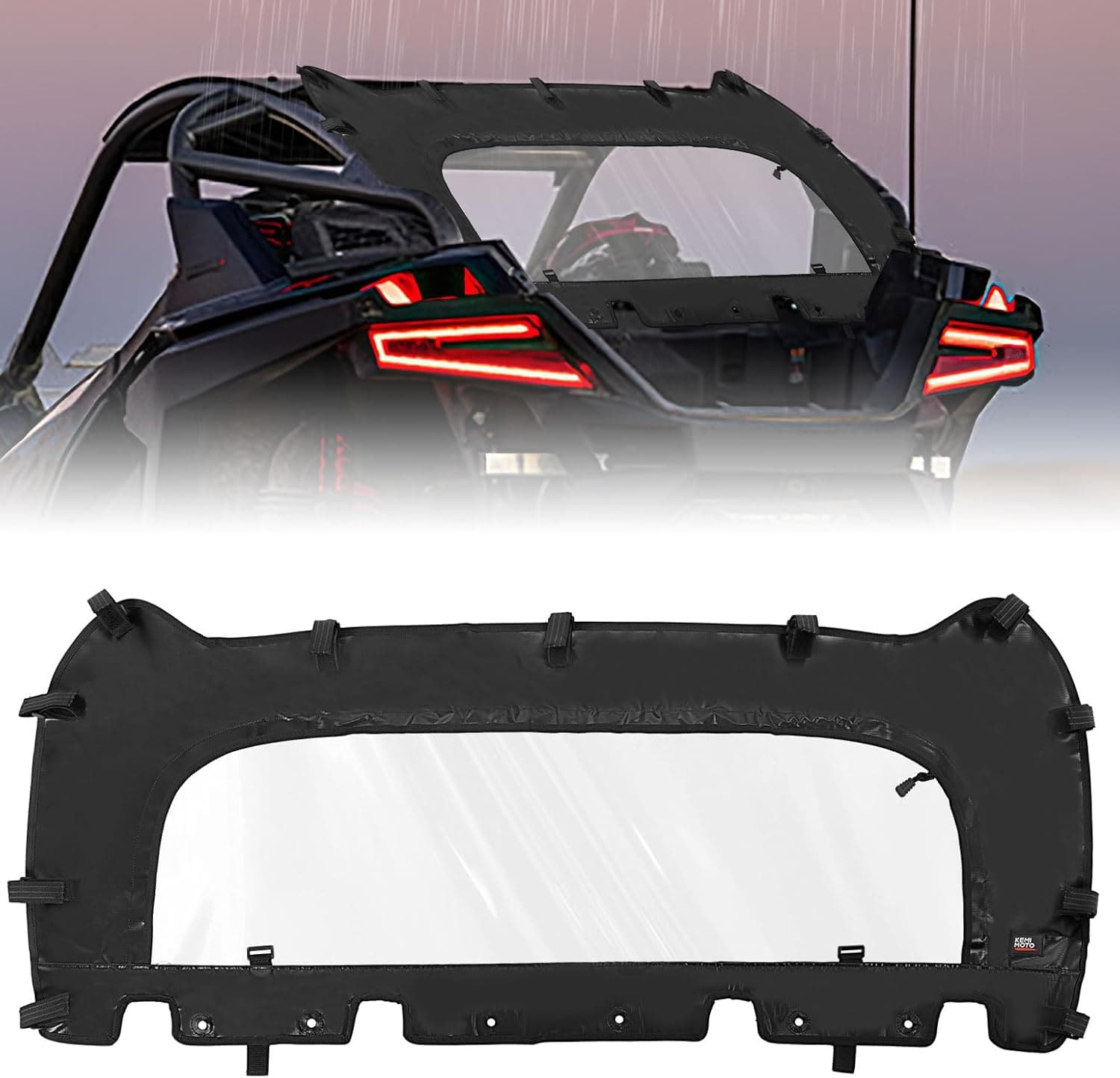 Polaris RZR PRO R/ R4 Soft Rear Windshield by Kemimoto